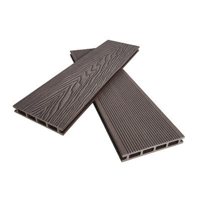Decking grabado en relieve 3D durable exterior de WPC para el patio ignífugo