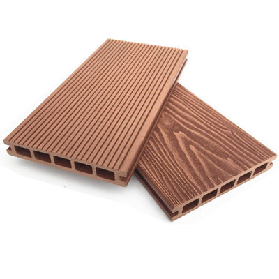 Terraza 3D, terraza, terraza compuesta de teca, suelo de ingeniería compuesto de plástico y madera