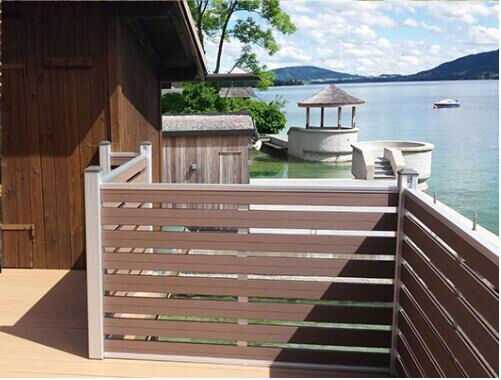 Panel de cercado de WPC con sujetador oculto para límites de casas modernas