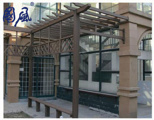 Pérgola compuesta de plástico y madera para exteriores para jardín