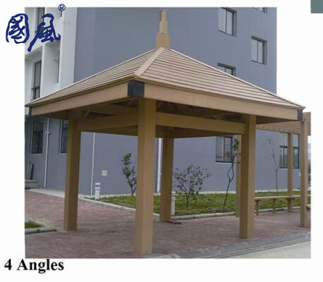 Pérgola compuesta de plástico y madera para exteriores para jardín