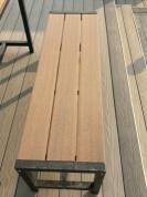 Conjunto de muebles de jardín popular: mesa comercial de WPC para exteriores con banco