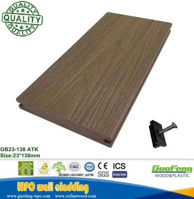 WPC textura de madera antiséptica WPC Co-Extruded pisos/tarimas de ingeniería con certificado CE