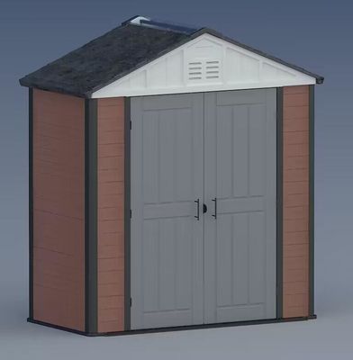 Impermeable compuesta plástica de madera al aire libre del almacenamiento de la casa del cobertizo de herramientas de jardín de WPC adaptable