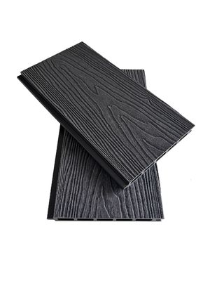 Decking exterior al aire libre de la cerca grabada en relieve 3D de WPC para el balcón del jardín