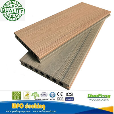 Decking compuesto de plástico y madera de coextrusión para suelos de exterior resistente al agua